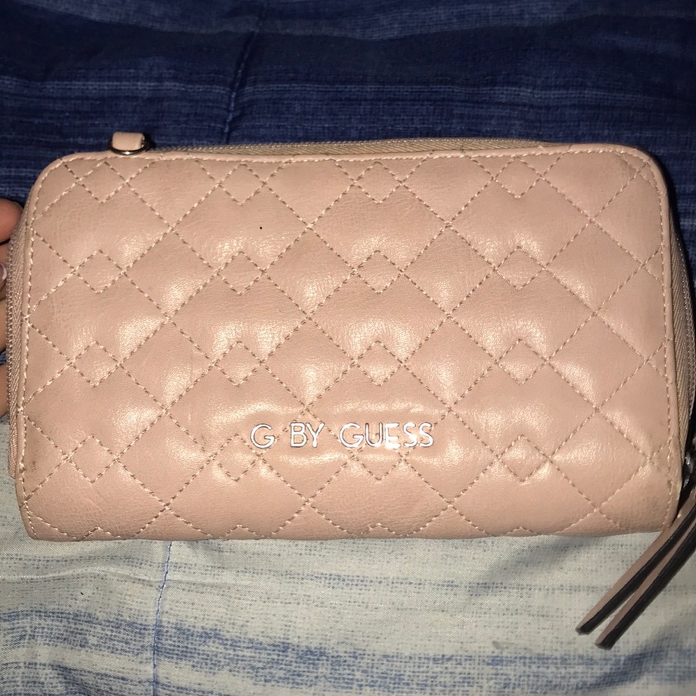 Pink guess Little wallet with strap